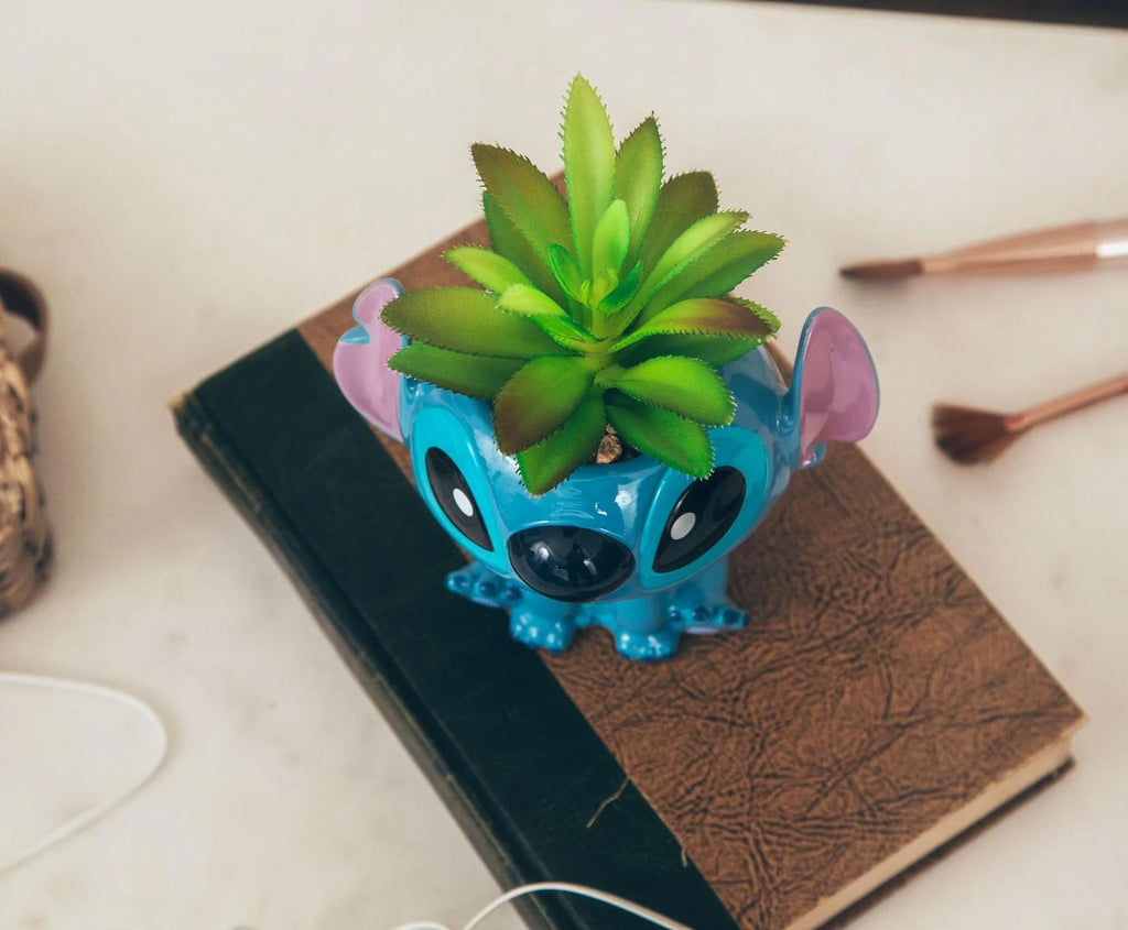 Ceramic Planter with Artificial Succulent J6530