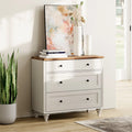 White 3 Drawer Wood Dresser R31933