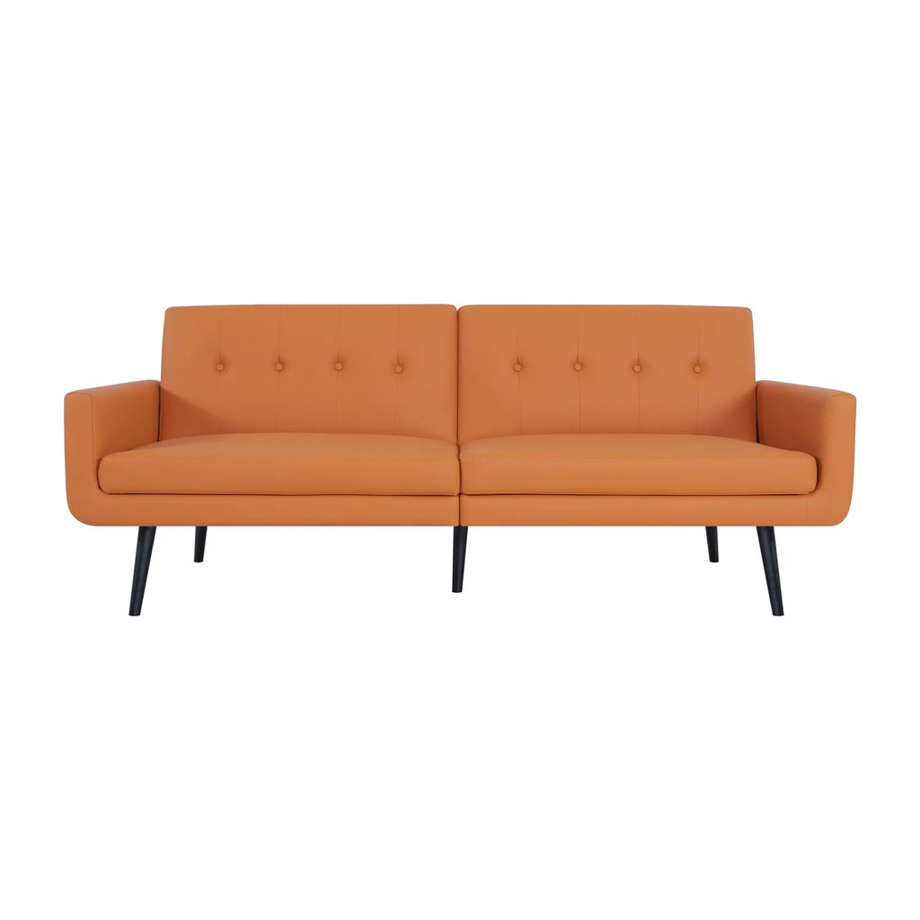 Caramel Air Leather Futon Sofa Bed N355