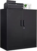 White Metal Cabinet with Locking Doors and 2 Adjustable Shelves Q5968