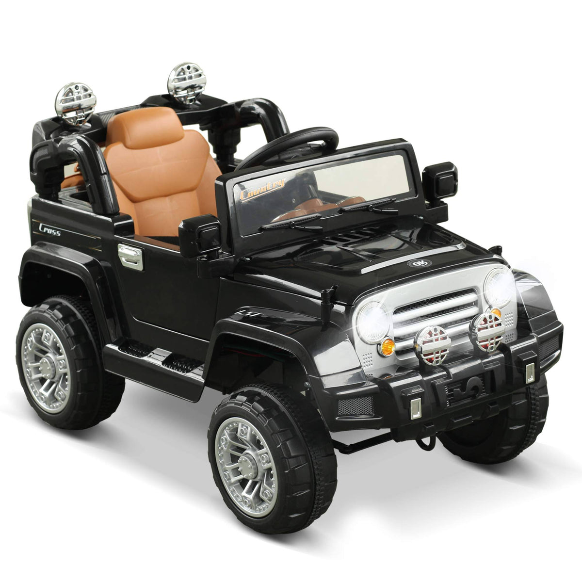 12V Kids Electric Ride on Toy Car Truck with Remote Control - Black O593