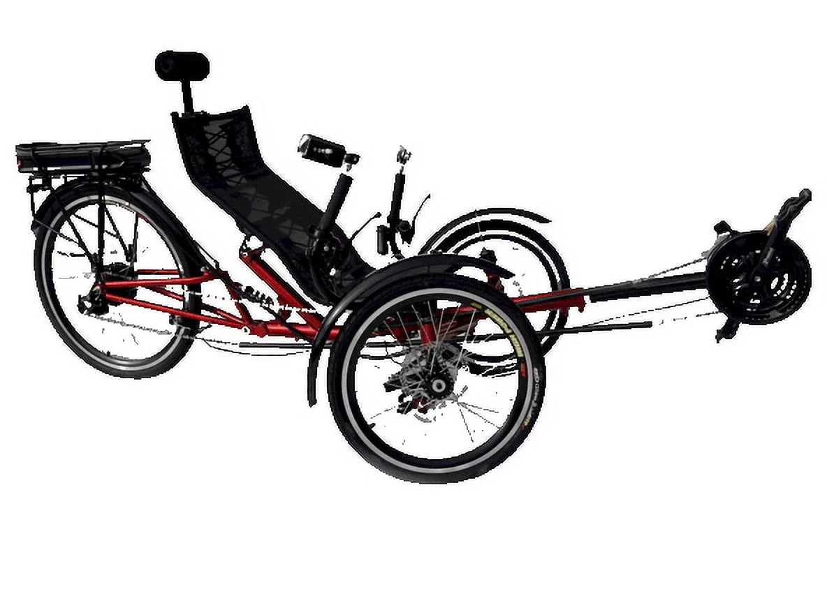 Red Electric Recumbent Tricycle N361