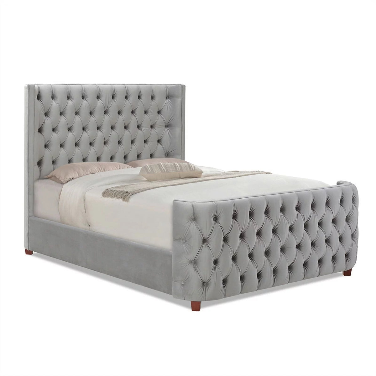 Queen Tufted Velvet Bed K9306