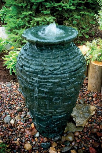 Medium Stacked Slate Urn Water Fountain Kit U922971
