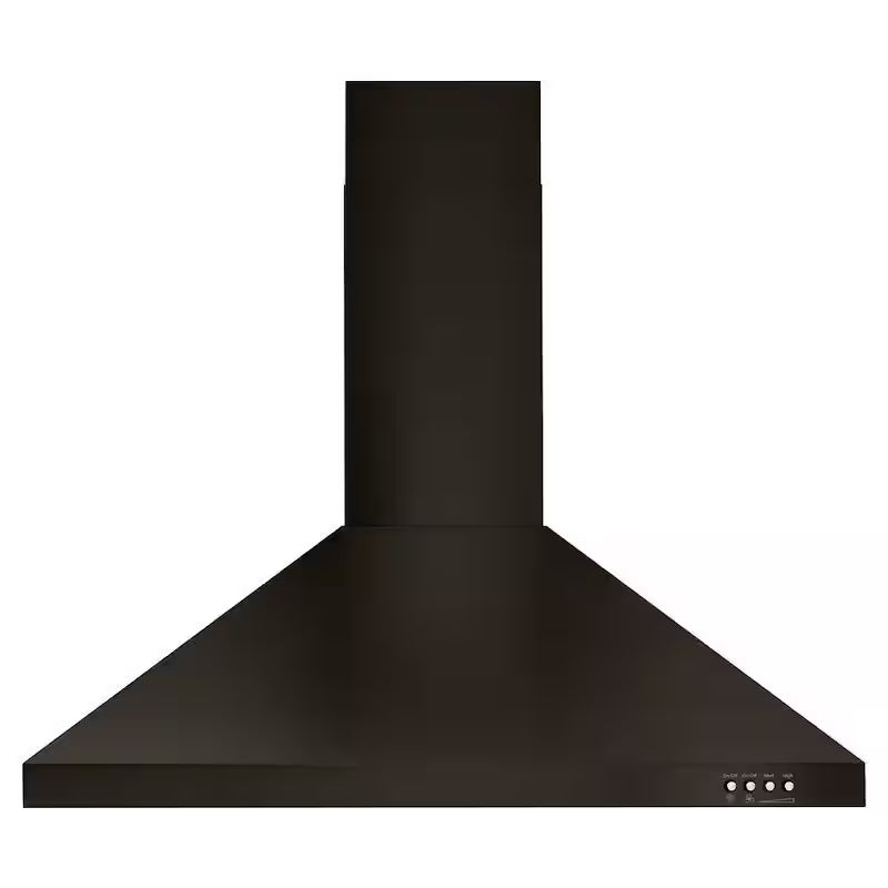 30 in. Wall Mount Range Hood in Black Stainless E44474