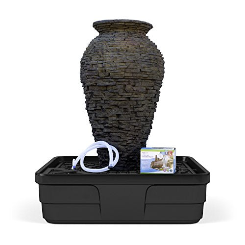 Medium Stacked Slate Urn Water Fountain Kit U922971
